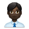 Man Office Worker- Dark Skin Tone emoji on LG